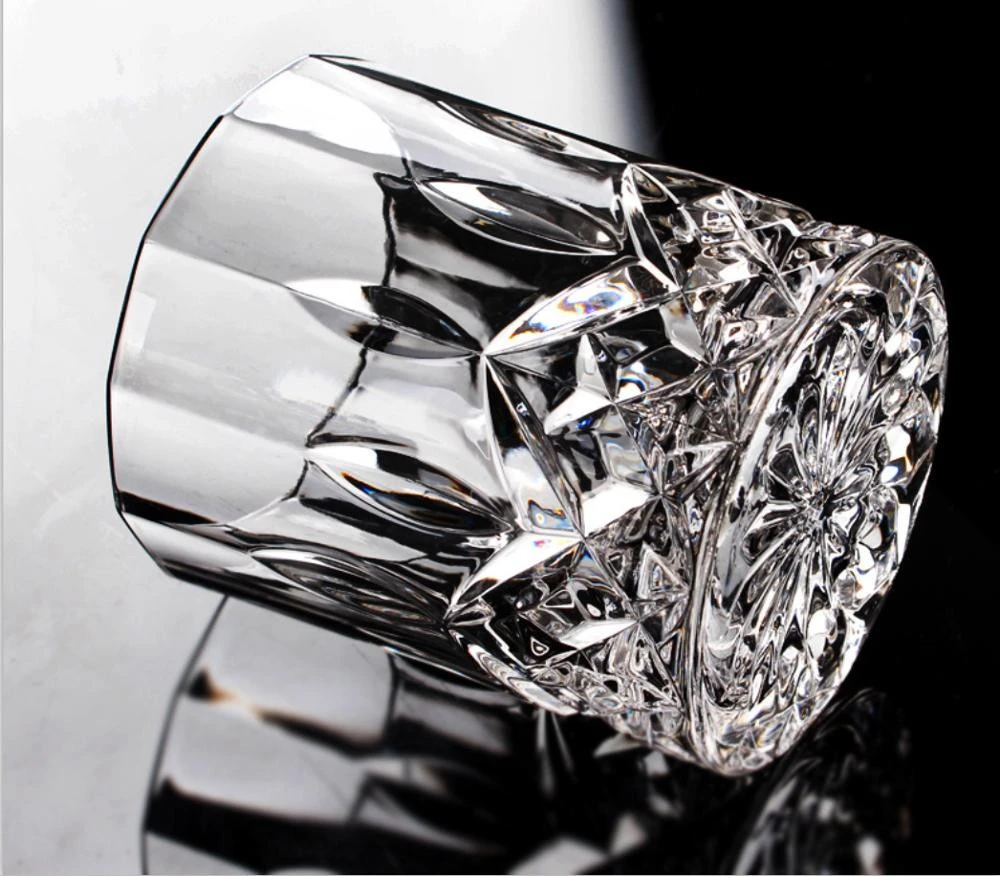 Crystal engraved Glass Vodka Whiskey DrinkWare Home Bar uesd