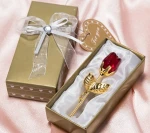 Crystal Rose Flower Figurines Craft Wedding Valentines Day Favors And Gifts Souvenir Table Decoration With Box