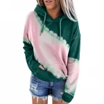 Custom Autumn Winter Clothes Pullover Hoodie Ladies Long Sleeve Tops Femme Pocket Sweatshirt Women Tie Dye Hoodie