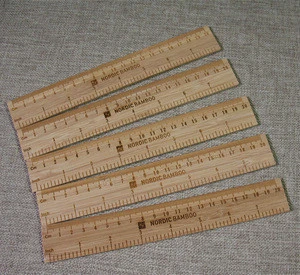 custom bamboo wooden ruler /laser engraving/printing logo
