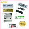 Custom Design Blank Metal Staff Name Badges with Safety Pin or Magnet