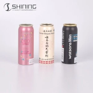 custom empty aluminium aerosol spray print can for cosmetics