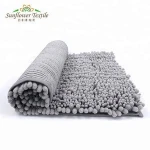 Custom Logo Microfiber Chenille Bath Mat Eco-Friendly Dog Mat