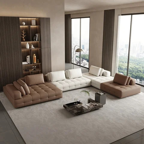 Buy Custom Modern Luxury Quality Leather Sofa Set For Living Room Hotel ...