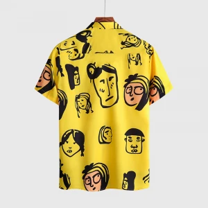 Custom Short Sleeve Shirt Printing Eco Friendly Hawaiian Shirts For Men