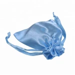 Custom Silk Screen Printing LOGO Drawstring Fabric Bag Jewelry Packing Pouch Silk Stain Bag