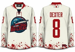 custom sublimation embroidry tackle twill proffesional ice hockey jersey new style fashion street wear