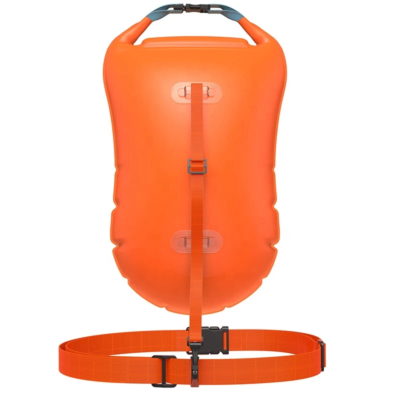 Custom Swim Tow Buoy Triathlon Training Safety Inflatable Swim Buoy PVC Dry Bag Profession Float Open Water Swim Buoy In The Sea
