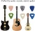 Import custom ukulele felt picks felt Guitar Picks Plectrums with Holders Case Bag from China