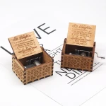 Custom wood crafts ornaments music box Wooden classical hand-carved DIY music box