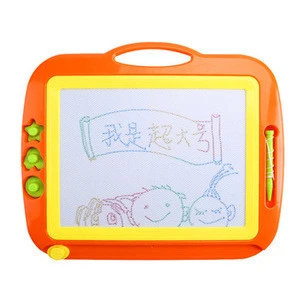 Customizable Magic art learning toy erasable magnetic pen drawing board for kids with 3 stamps and 1 pen