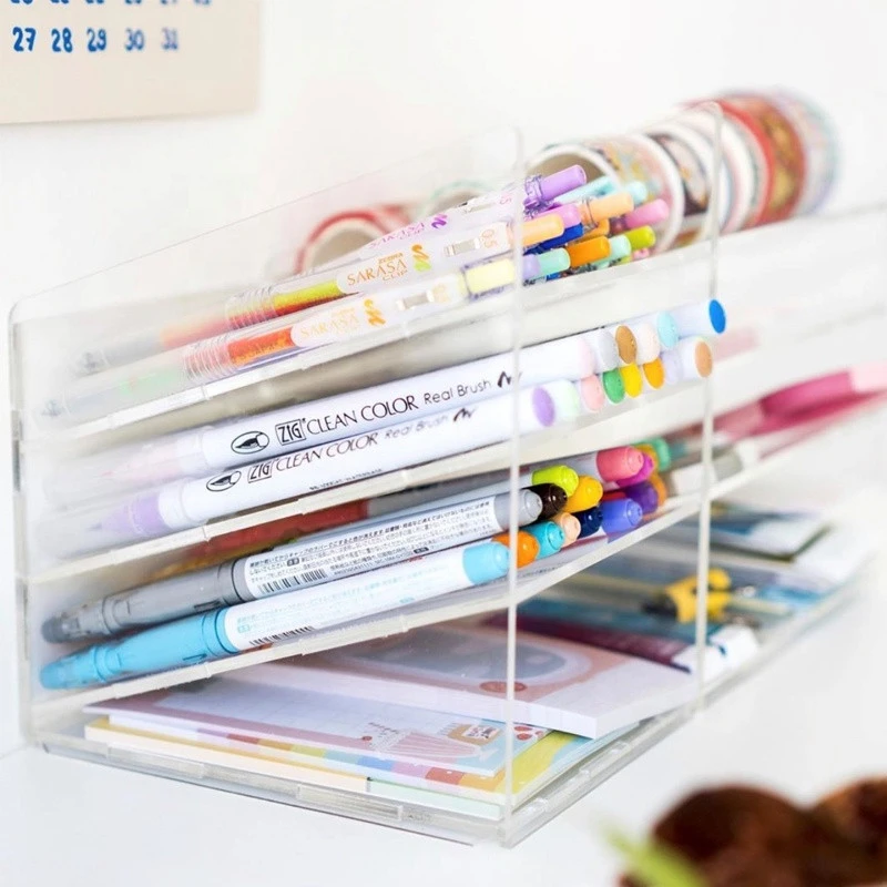 Customized Color desk Office Storage Drawer  Acrylic 4 Drawer Organizer