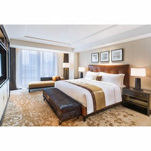 Customized luxury hotel bedroom furniture set resort hotel bed