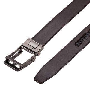 Customized Men Genuine Leather Dressing Belts Full Grain Leather Belt with Single Prong Big Buckle