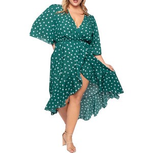 Customized Wholesale promotional women pleated summer plus size dress