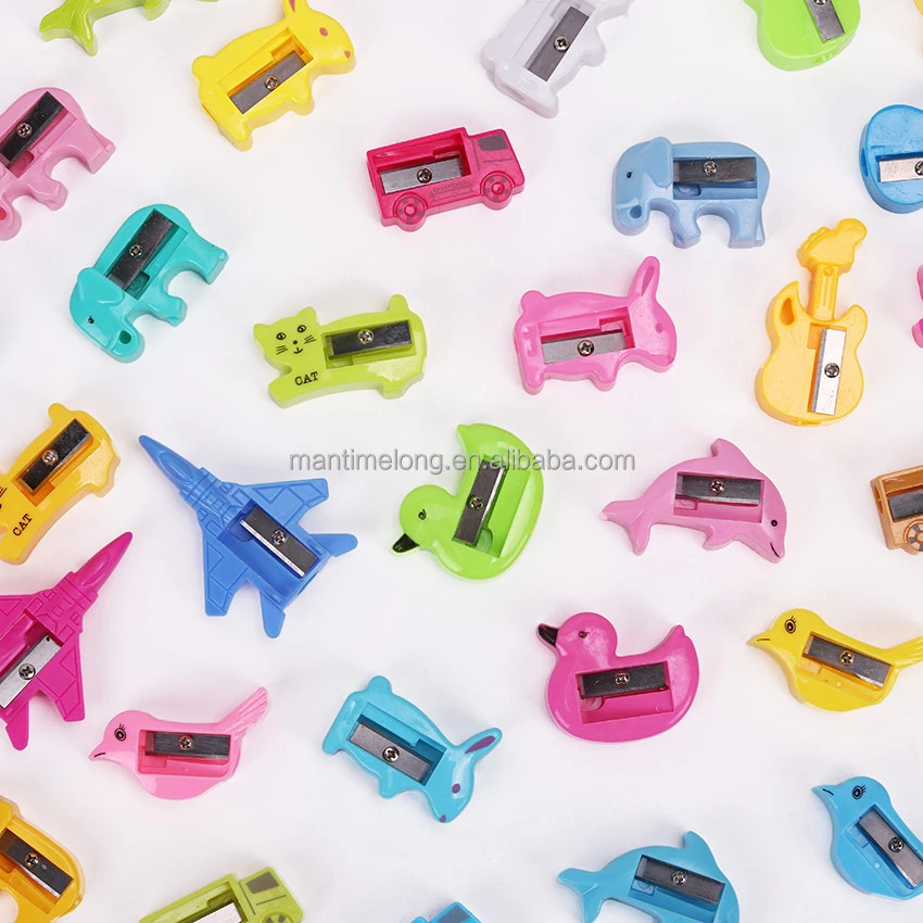 Cute Cheap Animal Shaped Pencil Sharpener Cartoon Stationery Plastic Pencil Sharpeners for Kids