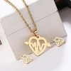 DAICY cheap wholesale women stainless steel small gold jewelry set