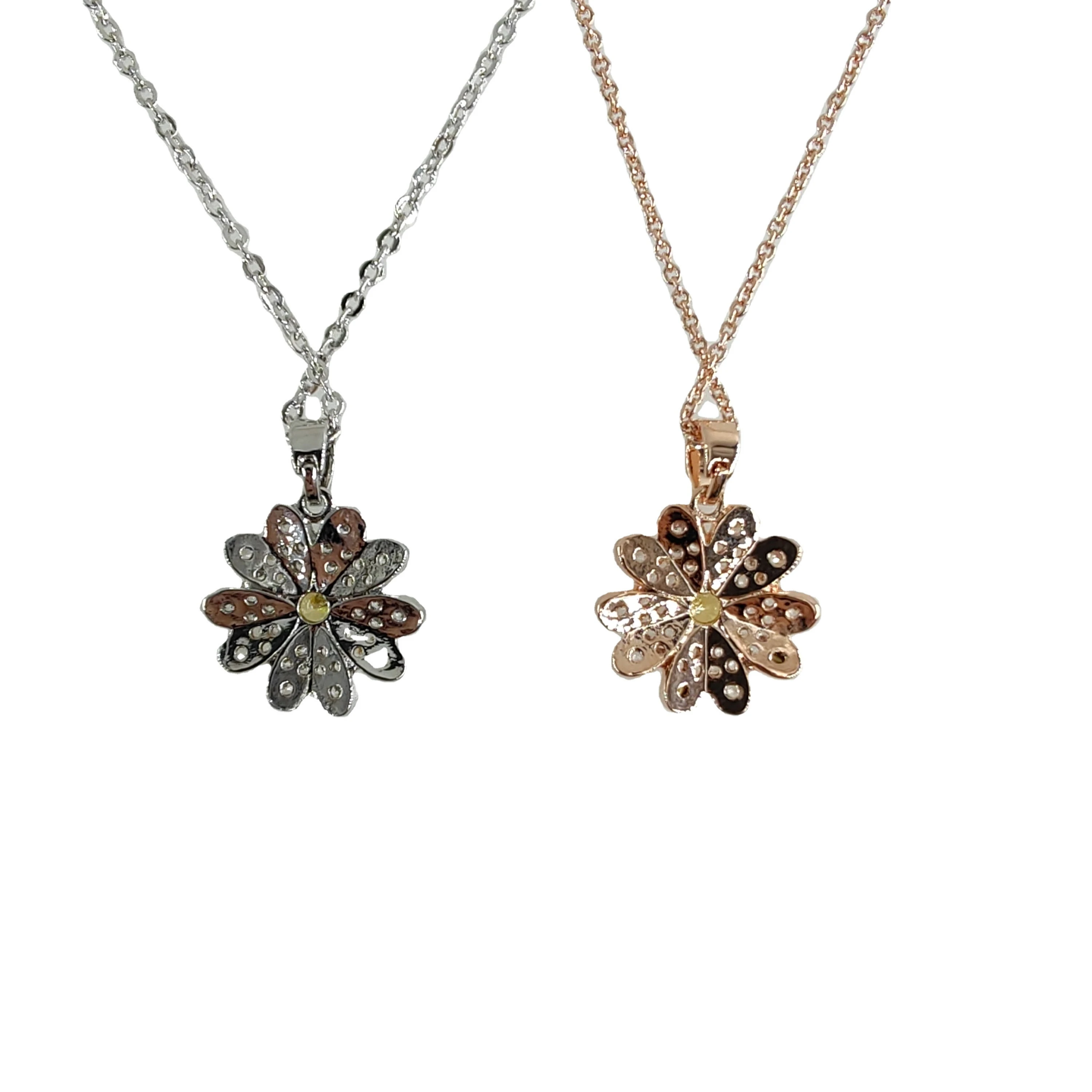 Daisy Jewelry Pendant Plant Necklace For Women Birthday Wedding
