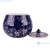 Import Dark Blue Glazed Porcelain Ice Plum Happiness Letters Belly Ceramic Tea Canister from China