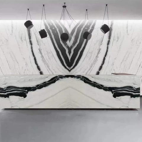 Decorative panda white marble walling bathroom flooring tile,bookmatched marble slab