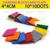 DELO TOYS  ( 20 COLORS  ) 4*4 cm 10*10 dots plastic diamond building blocks base plate (DE00083-3)