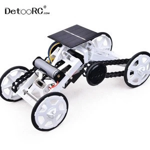 Detoo 2 in 1 power battery and solar toys Building robot kit DIY assemble STEM toy solar car gadgets