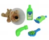 DF petcare pretend play toys plush pet gift pet toy wash trim groming feeding vet pet toys groomer play set for kids cat dog