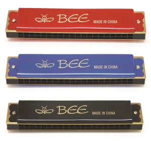 DF20-1Bee brand 20 hole brass reedplate aluminum cover toy  harmonica