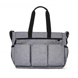 Diaper Bag Tote For Double Strollers With Matching Changing Pad