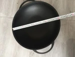 Die cast aluminum non stick non-stick Chinese wok with glass lid 2 two handles ears