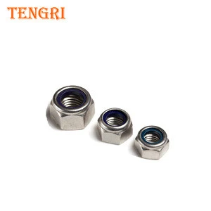 DIN985 DIN982 factory supply custom made  high quality stainless steel nylon lock nut