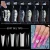 Import DIY Artificial nail tips false 500pcs bag french tip acrylic c curve clear false xxl coffin nail tips no c curve from China