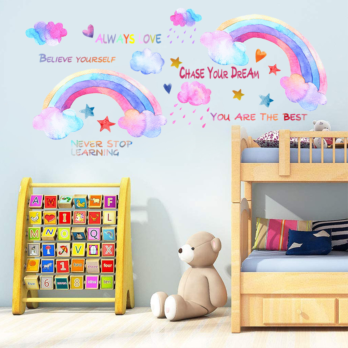 Buy Diy Decorative Rainbow Home Sticker Children Room Decoration ...