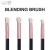 Import Docolor 4 pcs kabuki eyeshadow makeup brush set private label highlight eye brush from China