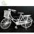Import Dollhouse Miniature White Metal Bicycle Bike with basket old style from China