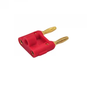 double banana plug connector gold plated