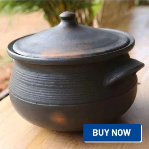 Double Fire Black Clay Cookware Cheap Pots with Perforated Box Packing