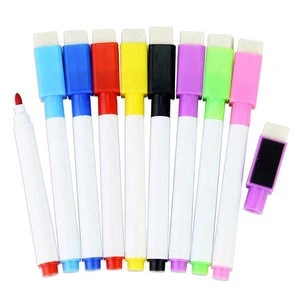 dry erase magnet whiteboard marker with brush for promotional with Magnet And Eraser