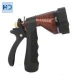 durable metal garden hose nozzle water spray gun with 6 water pattern
