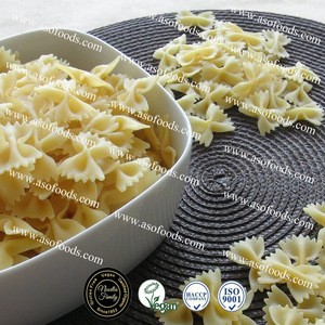 Durum wheat Farfalle pasta made by durum wheat semolina