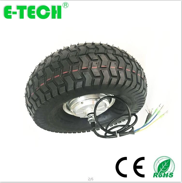 E-tech DC brushless 15 inch 24V/36V/48V electric scooter motor wheel 50w to 800w hub motor