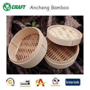 Eco-friendly Mini 4/6 Inch Bamboo Steamers / Bamboo Steamer Basket
