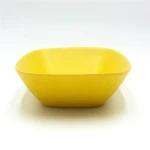 Eco-friendly Organic Bamboo Fiber Plate Set In Solid Color