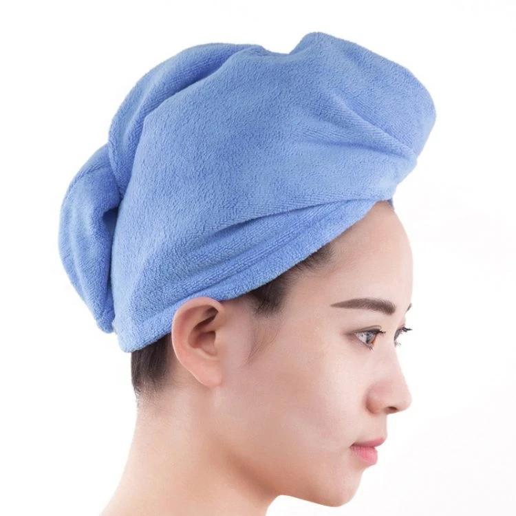 Eco-Friendly Quick Dry Soft Lady Microfiber Bath Towel Comfortable Shower Hat  Women Hair Turban Head Wrap Towel