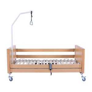 electric bed electrical hospital bed nursing bed with 5-function anti-sliding wooden surface