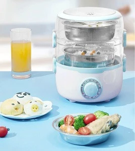 Electric Food Heater  Portable Lunch Box 220V with Stainless Steel Bowl and Plate Food Steamer for Office and Home