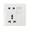 Electrical wall switches and sockets waterproof 2 gang switch and 4 pin sockets