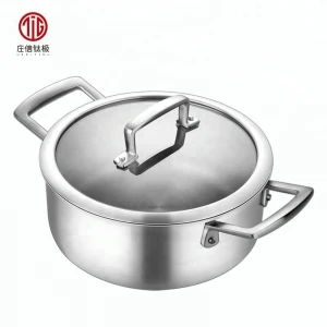 Elegant Kitchenware Titanium Cutlery Sets Pot Set Children Milk Boiling Pot China Cookware Sets Eco-friendly Stocked Metal