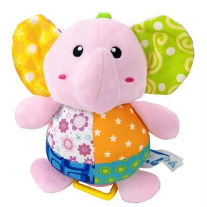 Elephant baby musical toys  Colorful Animal Infant Stroller Toys   Kids Hanging Toy For Crib With Teethers