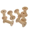 Empty Wooden Bobbin Spools For Thread Wire Natural Color Needlework Sewing Accessory